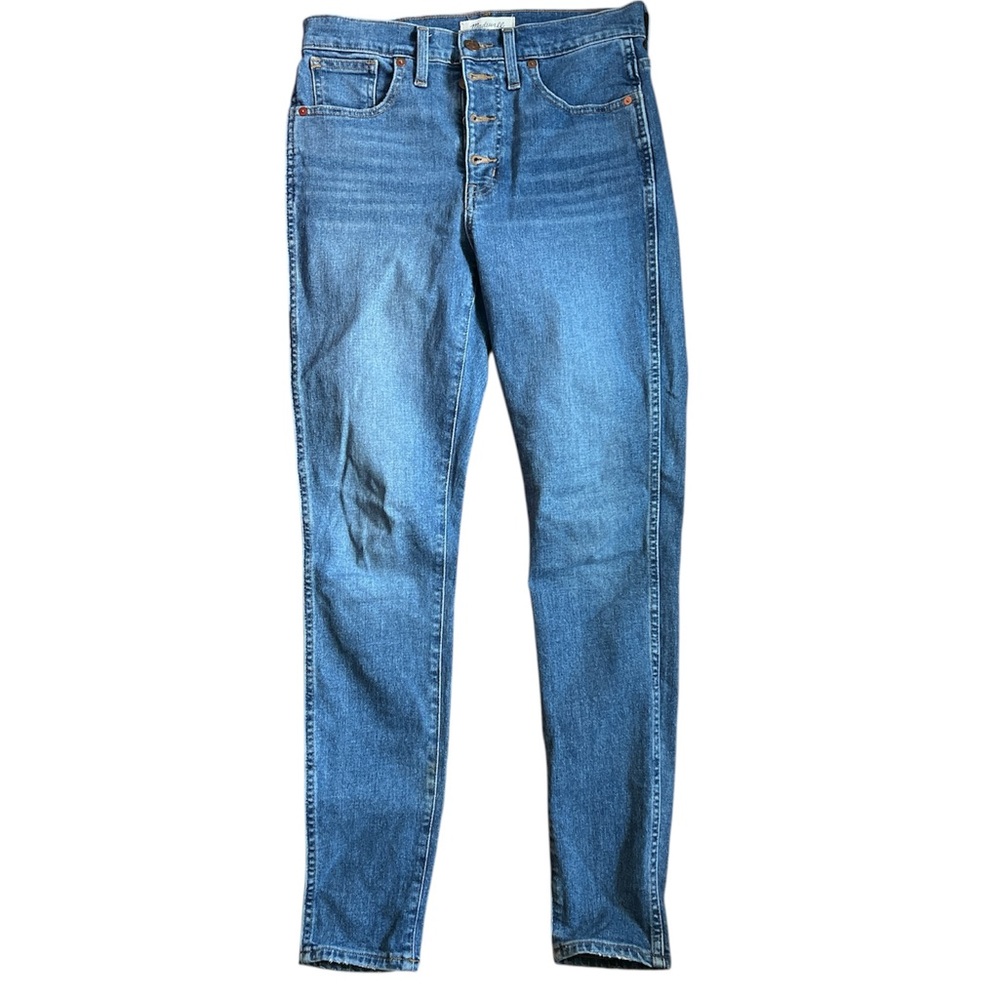 Madewell | Blue 10 Inch High Waist Skinny Jeans Button Fly Size 28